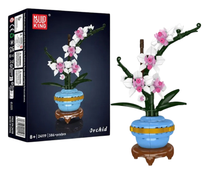 Zabawka edukacyjno-interaktywna Mould King Klocki konstrukcyjne Orchidea botaniczna 386 el. zestaw 2411
